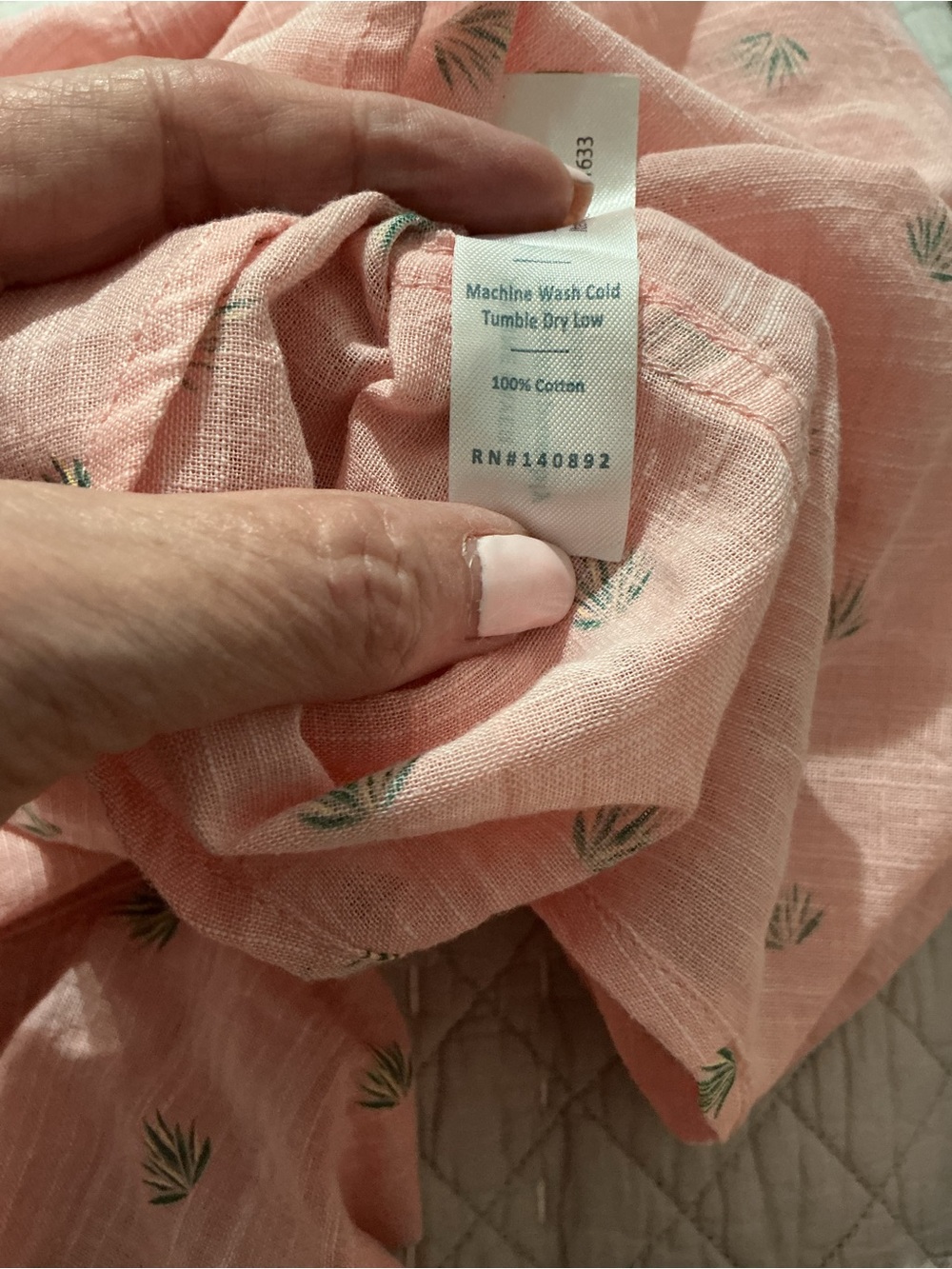 Marine Layer Pink Agave Short-Sleeve Cotton Button-Down Shirt Size L - Picture 4 of 9